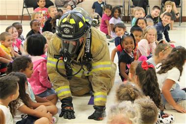 Fire Prevention Week school demonstration
